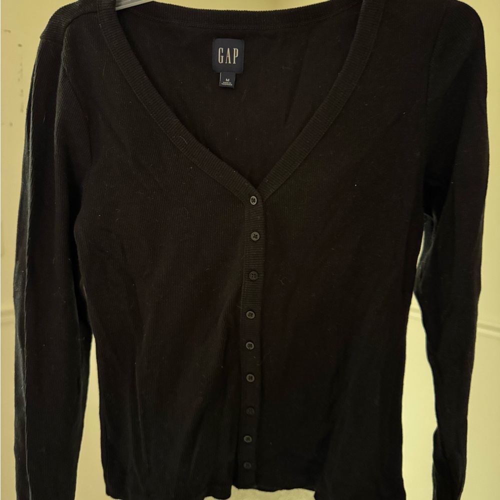 GAP Dark Button-Up Cardigan